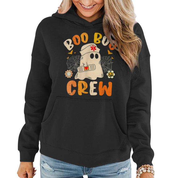 Boo Boo Crew Ghost Halloween Paramedic Nurse Rn Er Nicu Lpn Women Hoodie