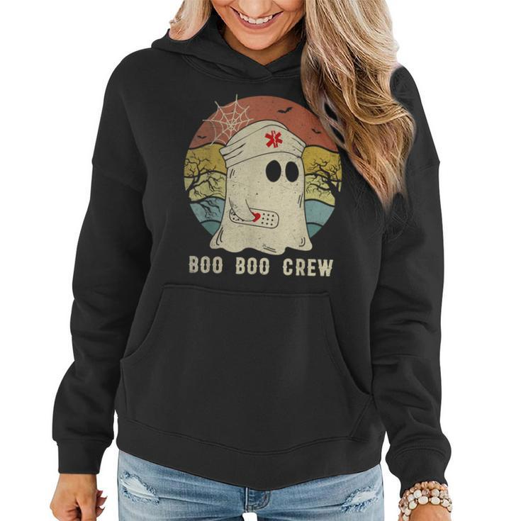 Boo Boo Crew Nurse Ghost Halloween Costume Nurse Women Hoodie