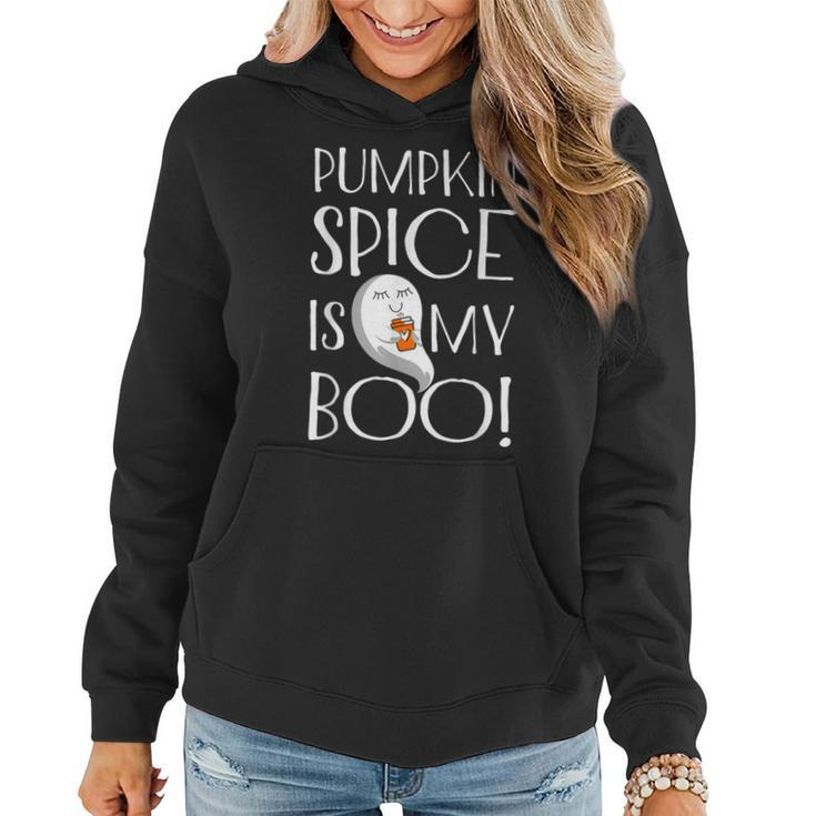 Boo Ghost Halloween Pumpkin Spice Latte Fall Love Womens Latte  Women Hoodie