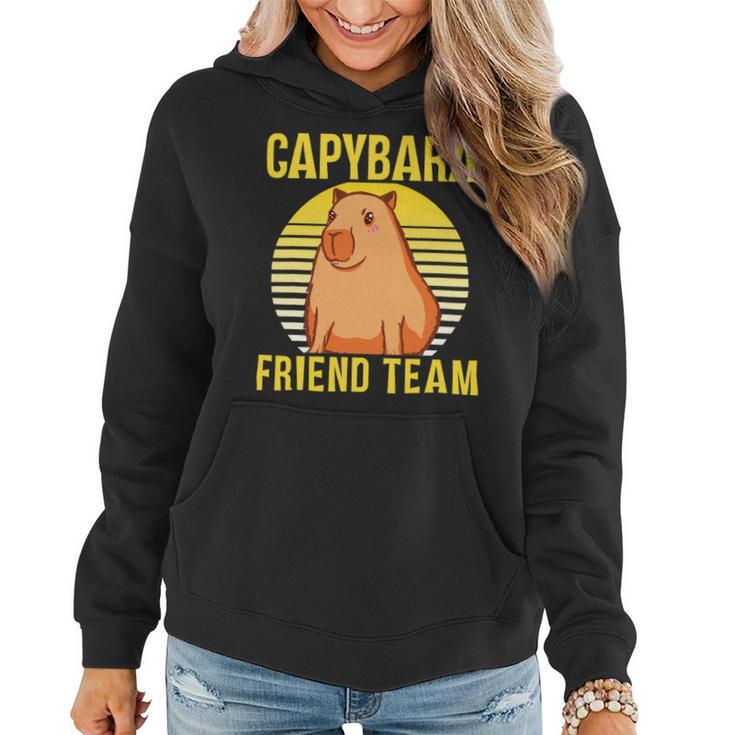 Capybara Friend Team Rodent Capybaras Animal Lover Women Hoodie