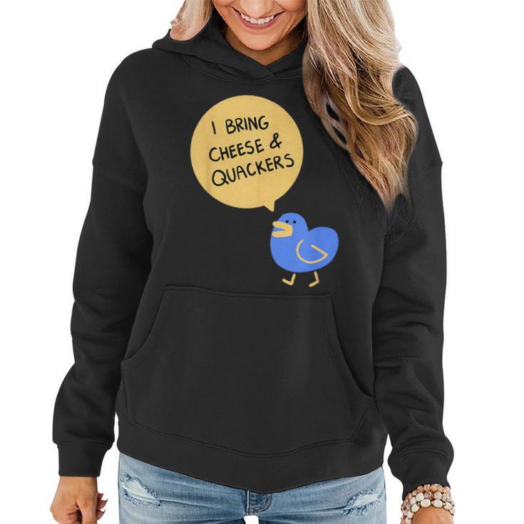 Cheese And Quackers Duck Pun Women Hoodie