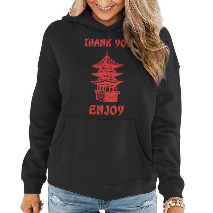 Chinese Takeout Food Thank You Box For Chef Asian Cuisine Women Hoodie