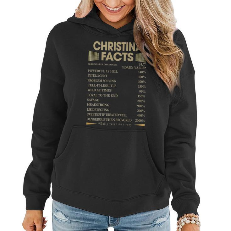 Christina Name Gift Christina Facts Women Hoodie