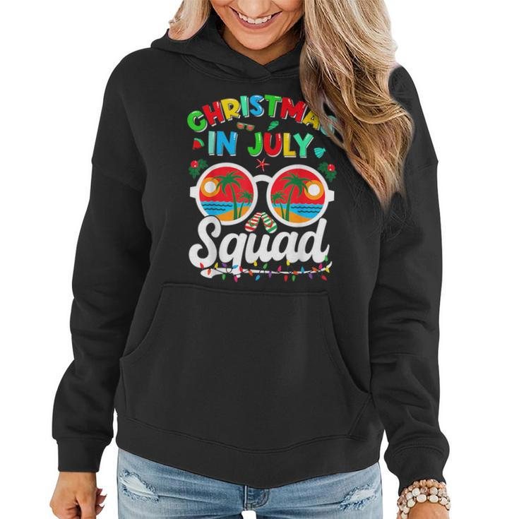 Christmas In July Squad  Family Beach Vacation Summer  Vacation Funny Gifts Women Hoodie