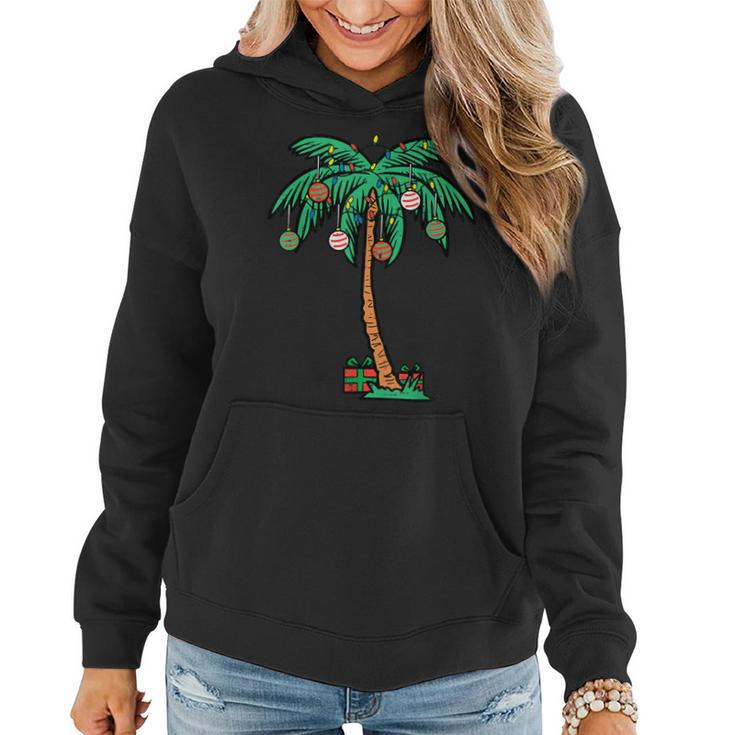 Christmas Palm Xmas Tree Tropical Beach Hawaii Kid Women Hoodie