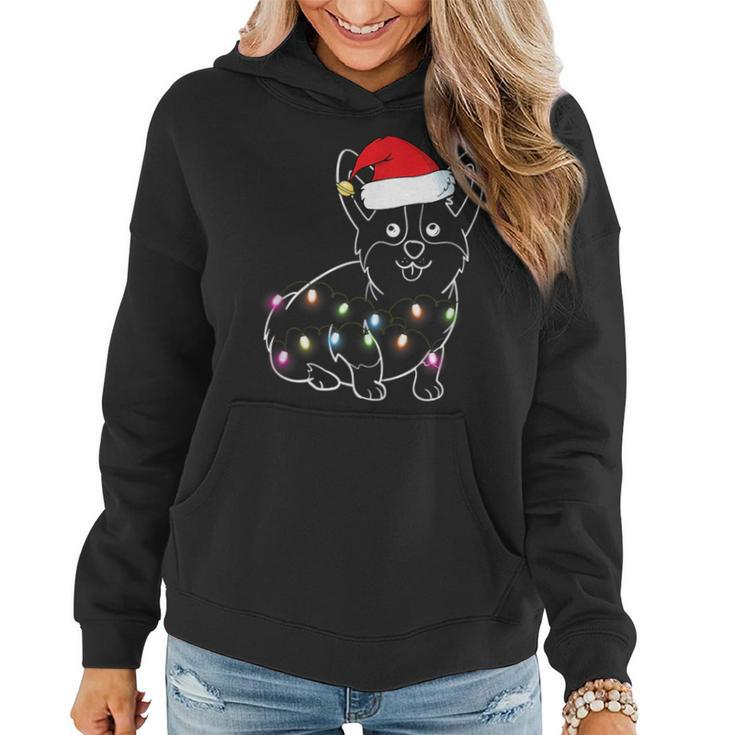 Corgi Christmas Fairy Lights Ugly Sweater Decorations Funny  Women Hoodie