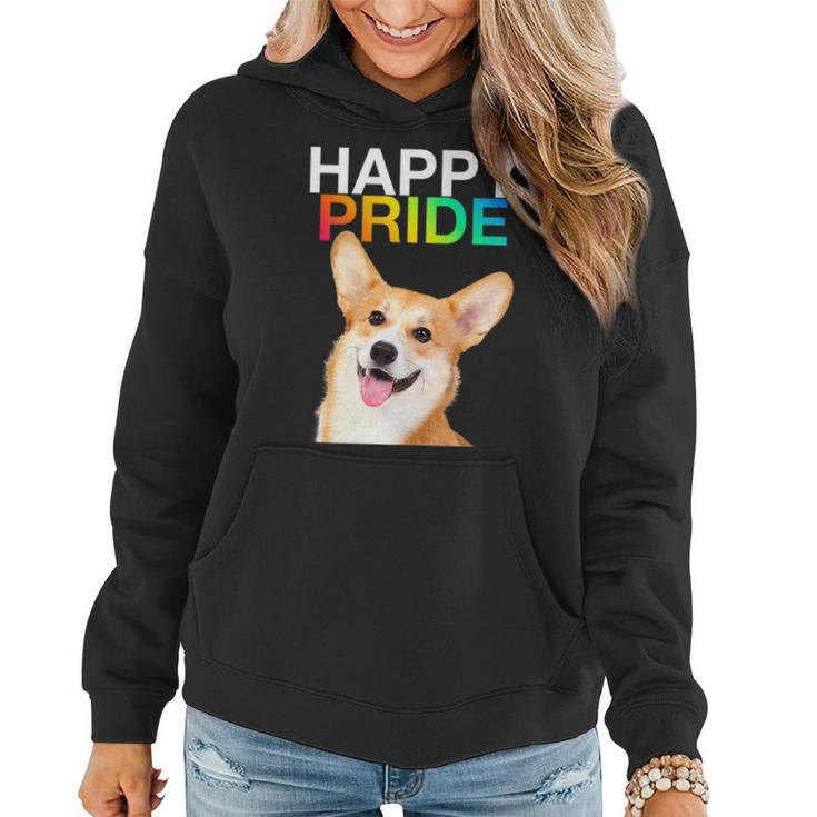Corgi Dog Puppy Pup Gay Pride Lgbtq Rainbow Queer Lesbian   Women Hoodie