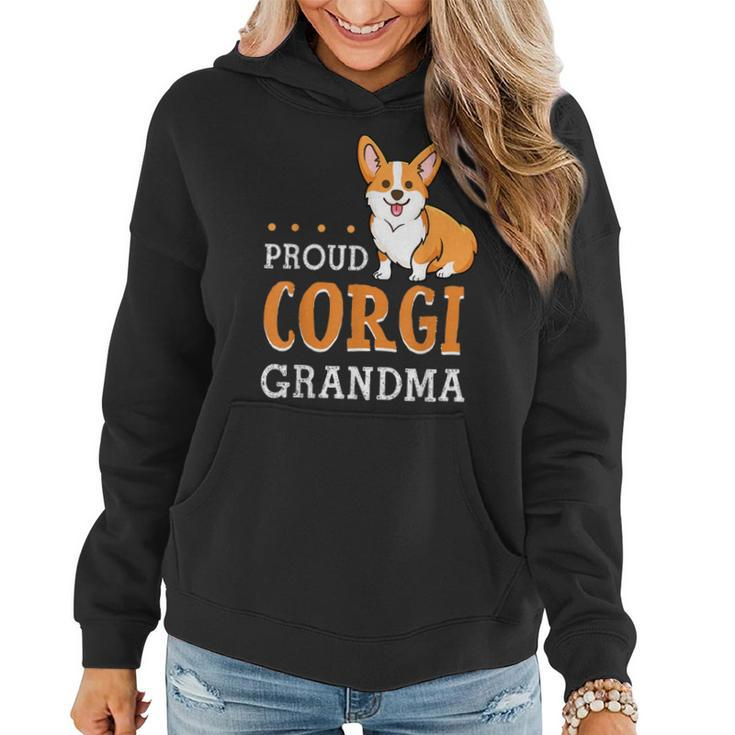 Corgi Grandma  Funny Mothers Day Dog Lover Gift Proud  Women Hoodie