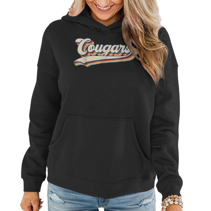 Cougars Sports Name Vintage Retro For Boy Girl Women Hoodie