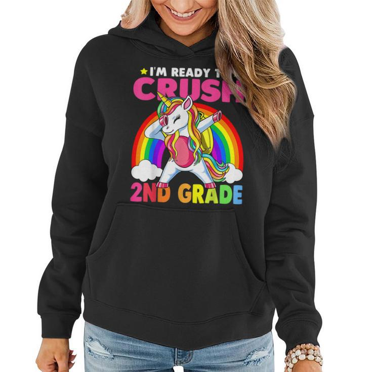 Crush 2Nd Grade Dabbing Unicorn Back To School Girls Gift  Women Hoodie