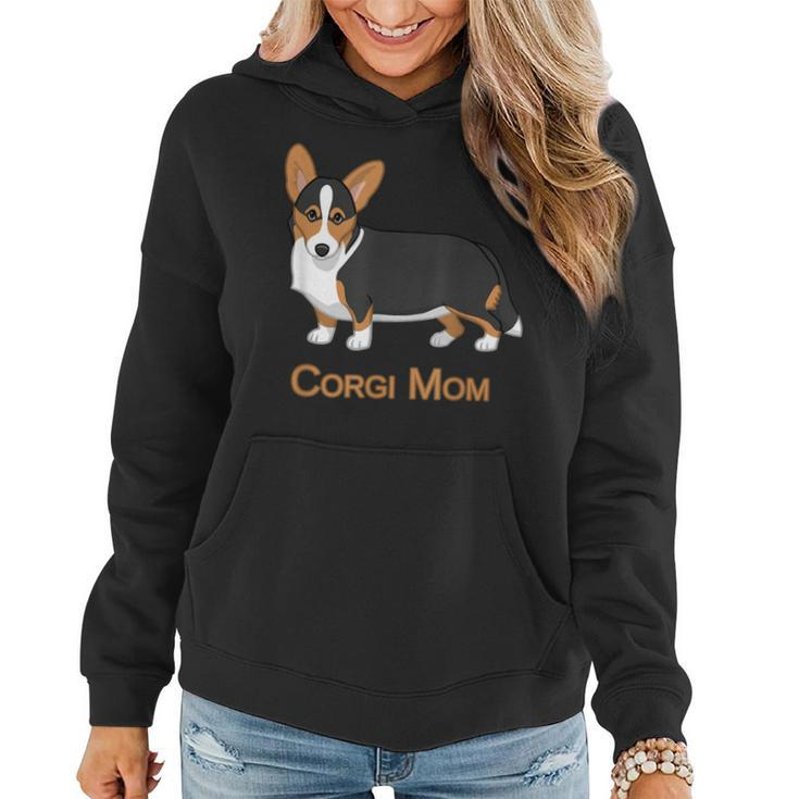 Cute Black & Tan Cardigan Welsh Corgi Mom Dog Lover Women Hoodie