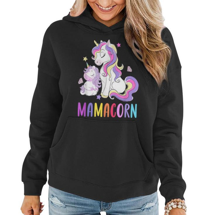 Cute Mamacorn Unicorn 2021 Rainbow Colors Women Hoodie