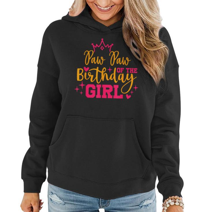 Cute Personalized Paw Paw Of The Birthday Girl Matching Women Hoodie
