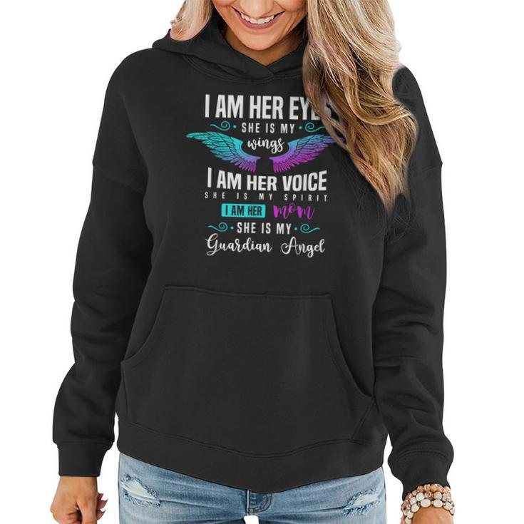 My Daughter Is My Guardian Angel I Am Her Mom Grief Women Hoodie
