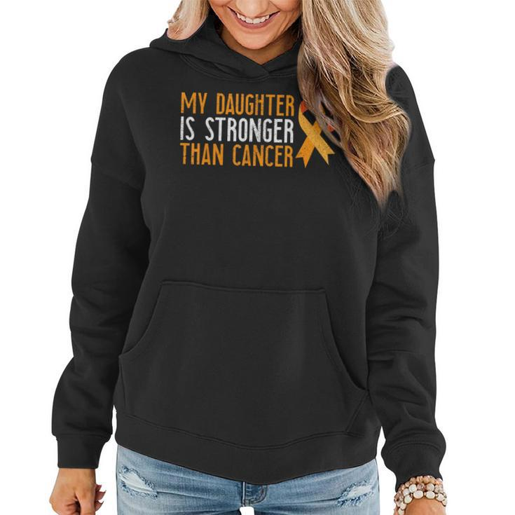 My Daughter Is Stronger Than Cancer Leukemia Awareness Women Hoodie