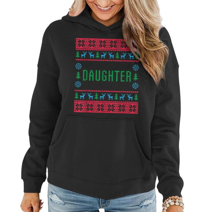 Daughter Ugly Christmas Sweater Matching Family Pajama Women Hoodie