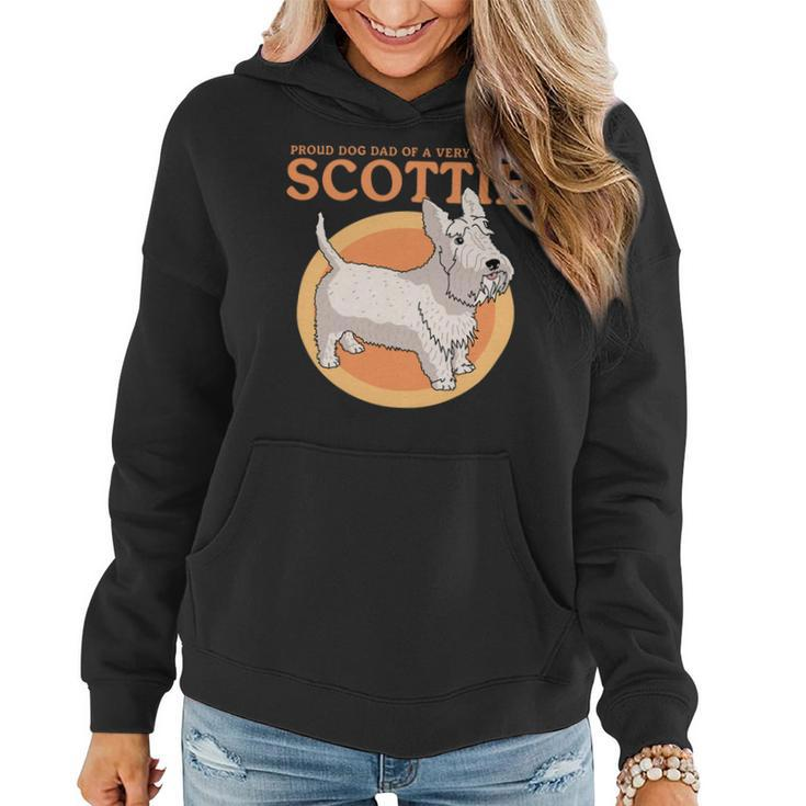 Dog Scottish Terrier Mens Dog Dad Of A Spoiled Scottie Dog Owner Scottish Terrier 2 Women Hoodie
