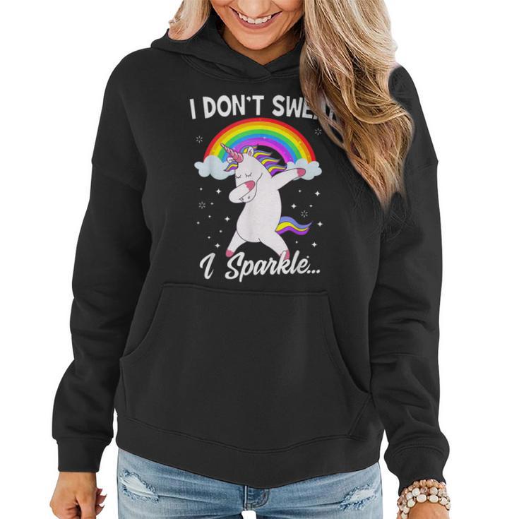 I Don't Sweat I Sparkle Unicorn Christmas Women Hoodie