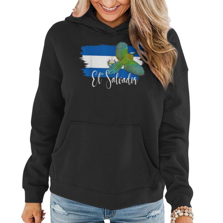 El Salvador Flag El Salvador Map Salvador For Women Hoodie