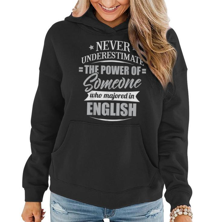 English For & Never Underestimate Women Hoodie
