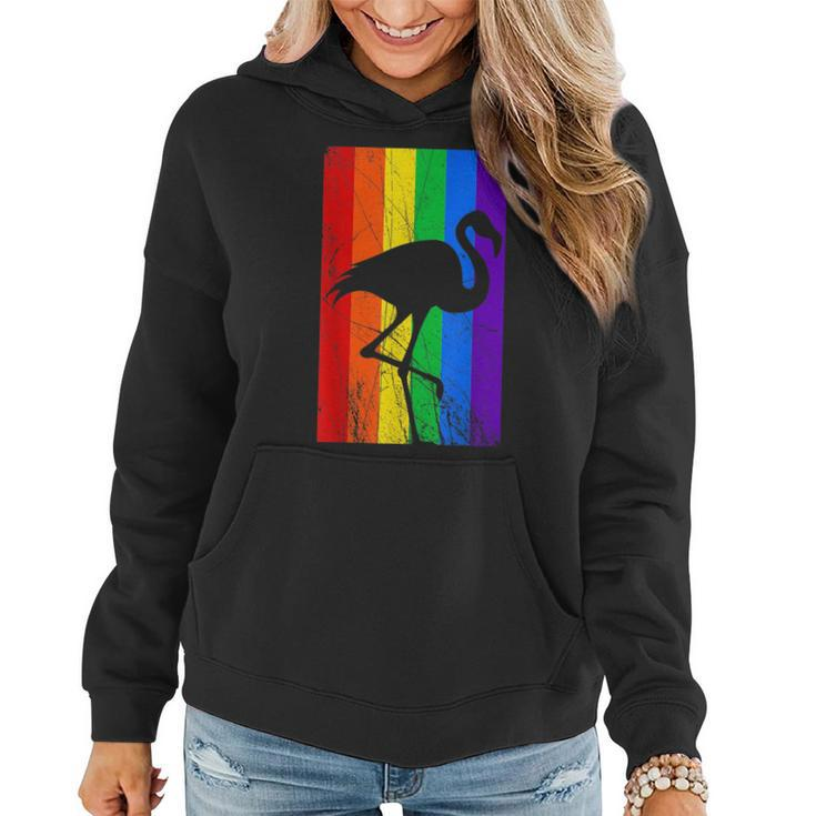 Flamingo Lgbt Pride  | Rainbow Flag Gay Lesbian   Women Hoodie