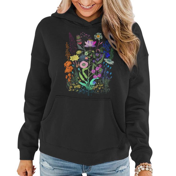 Flower Graphic For Wildflower Floral Gardening Lover Women Hoodie