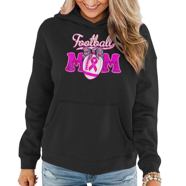 Football Cheer Mom Pink For Breast Cancer Warrior Women Hoodie