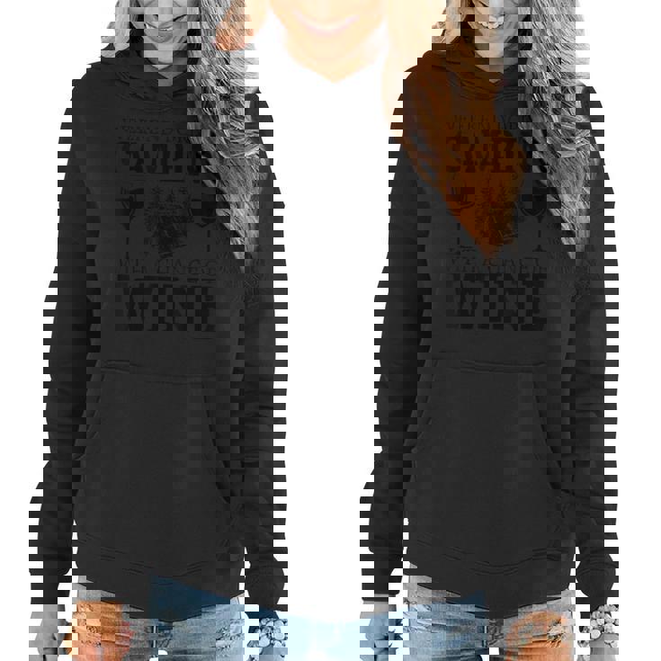 Weekend Forecast Camping With A Chance Of Wine Camp Women Hoodie