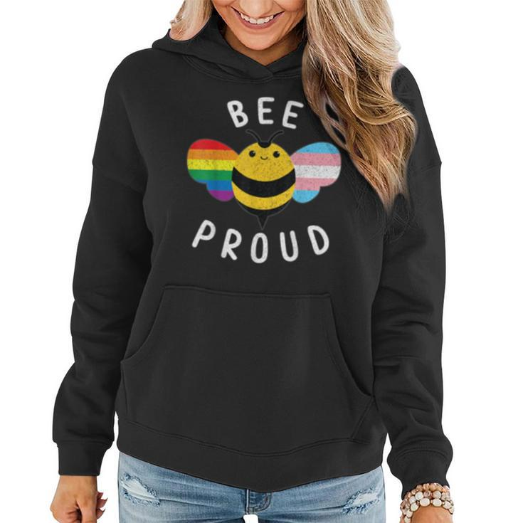 Funny Bee Proud  Pride Lgbt Transgender Gifts Gay Pride  Women Hoodie