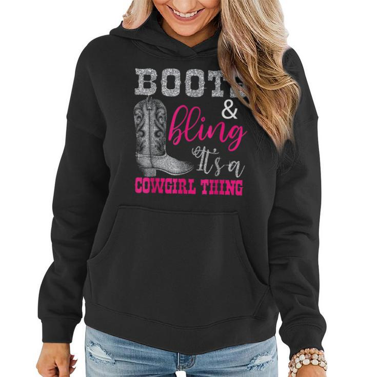 Cowgirl Boots Bling T Women Hoodie