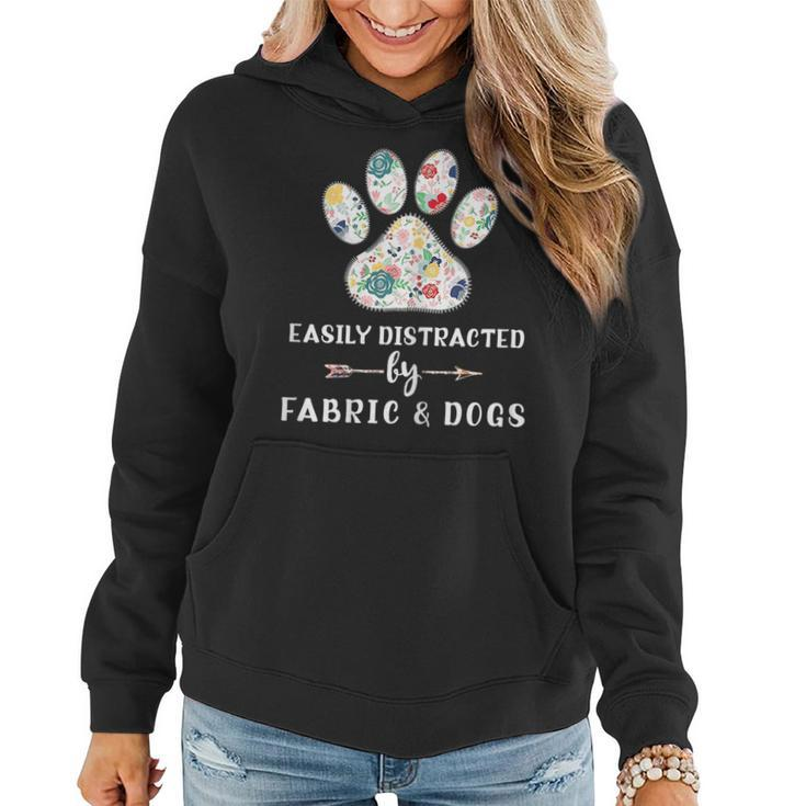 Funny Sewing Quote Fabric Dog Paw Graphic Women Sewing Lover  Women Hoodie