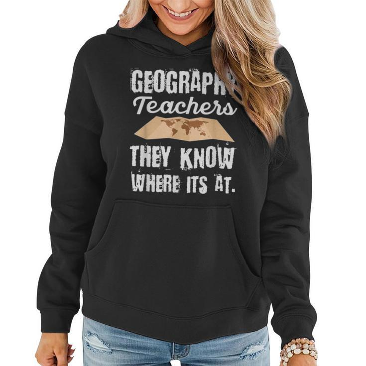 For A Geography Teacher Cartography Women Hoodie
