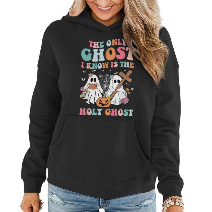 The Only Ghost I Know Is The Holy Ghost Halloween Christian Women Hoodie