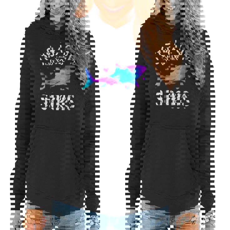 Girls Shark Lover Shark Girls Shark Women Hoodie