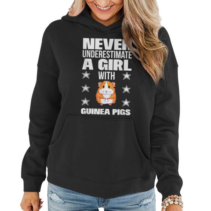 Girls Never Underestimate A Girl With Guinea Pigs Women Hoodie