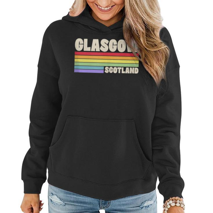 Glasgow Scotland United Kingdom Rainbow Gay Pride Merch  Women Hoodie
