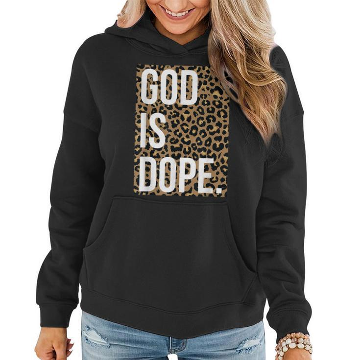 God Is Dope Leopard Women Hoodie