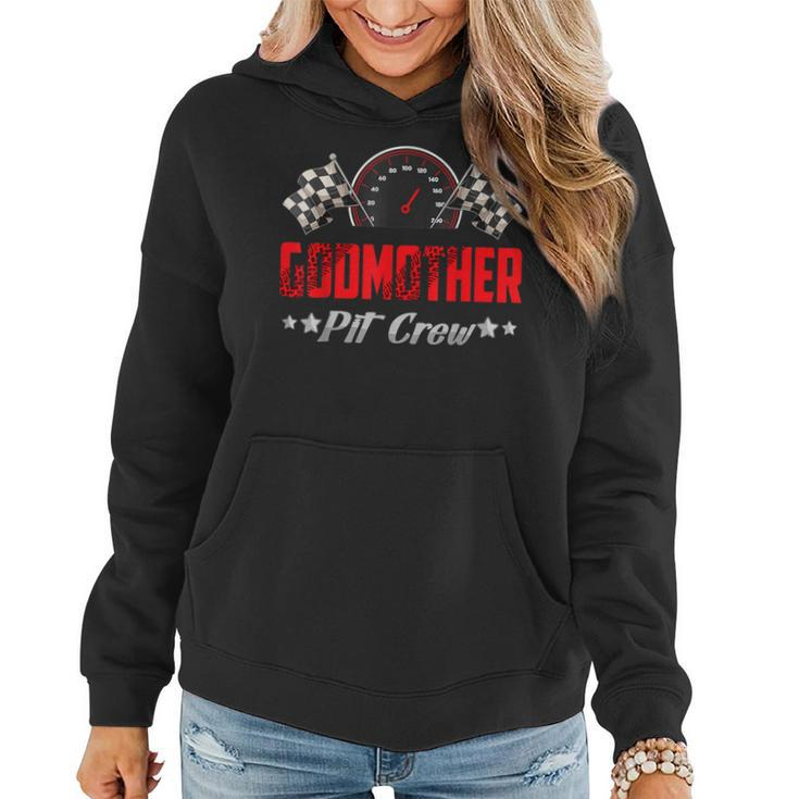 Godmother Pit Crew Birthday Racing Car Family Matching Race Women Hoodie