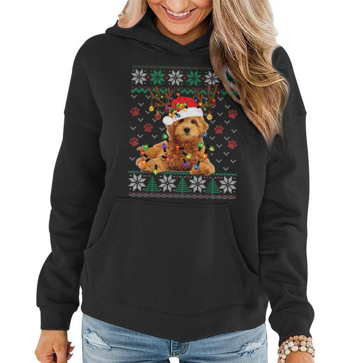 Goldendoodle Christmas Ugly Sweater Dog Lover Xmas Women Hoodie