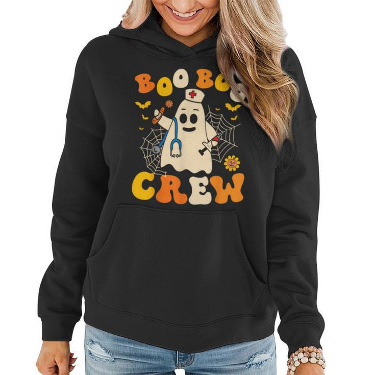 Groovy Boo Crew Nurse Ghost Halloween Nurse Women Hoodie