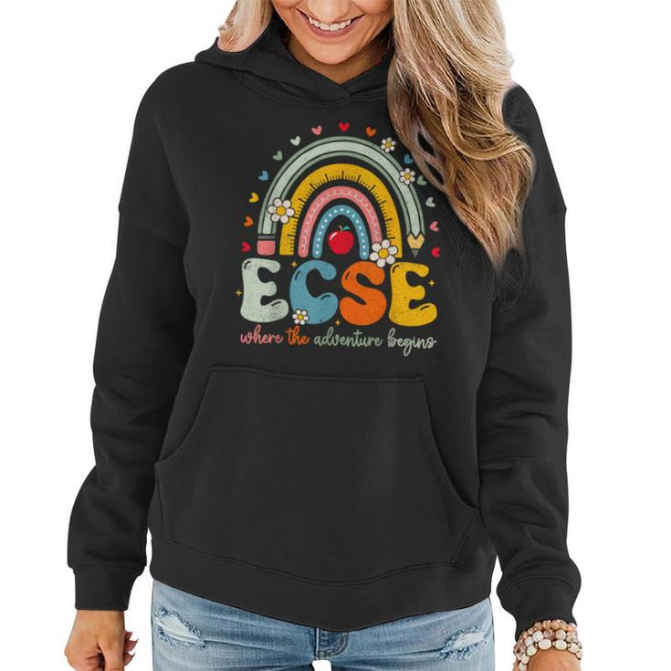Groovy Cute Early Childhood Special Education Sped Ecse Crew Women Hoodie
