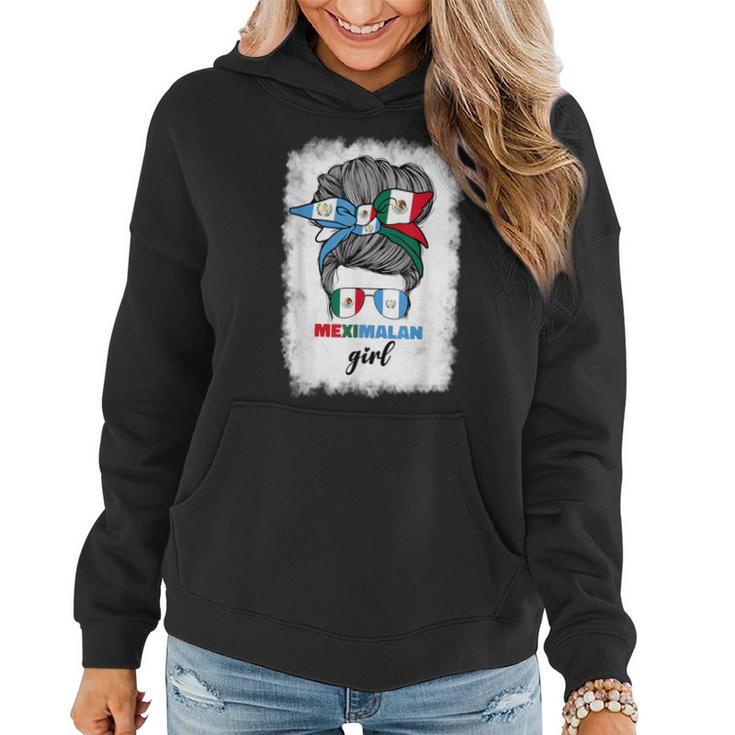 Half Mexican And Guatemalan Mexico Guatemala Flag Girl Women Hoodie