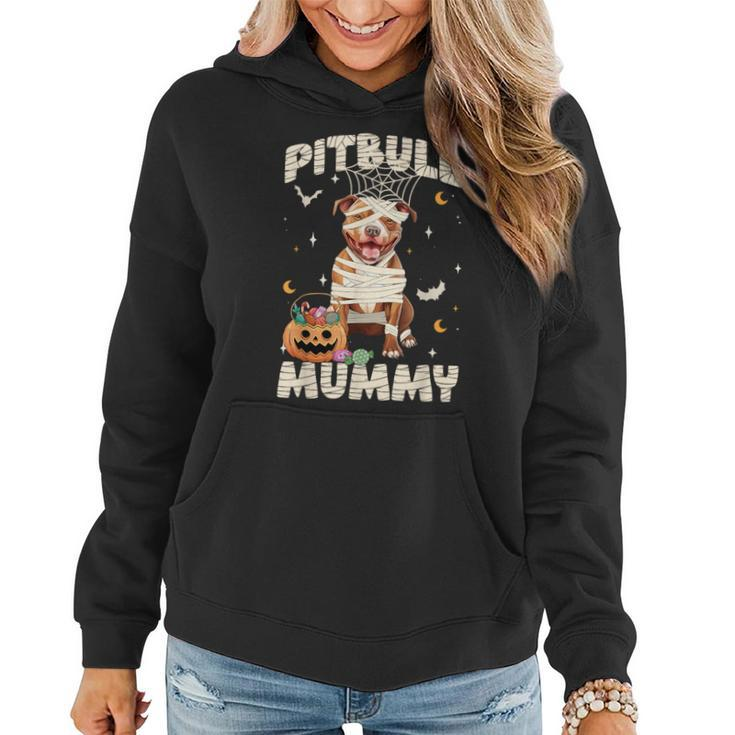 Halloween Costume Pitbull Lover Mummy Dog Owner Women Hoodie
