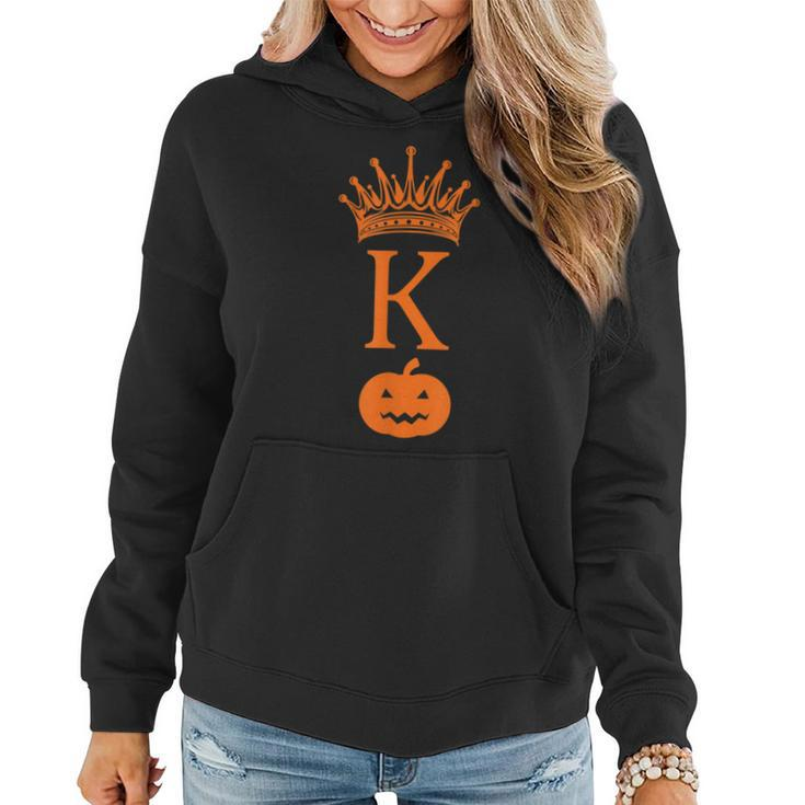 Halloween Pumpkin King Trick Treat Costume Fall Men Boys King  Women Hoodie