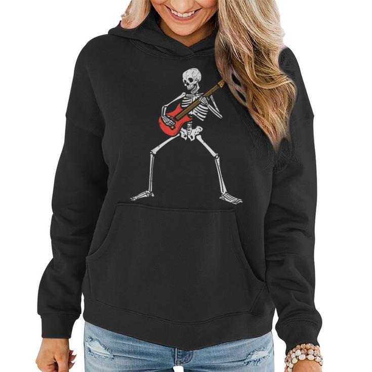 Halloween Skeleton Rocker Guitar Punk Rock Costume Women Hoodie