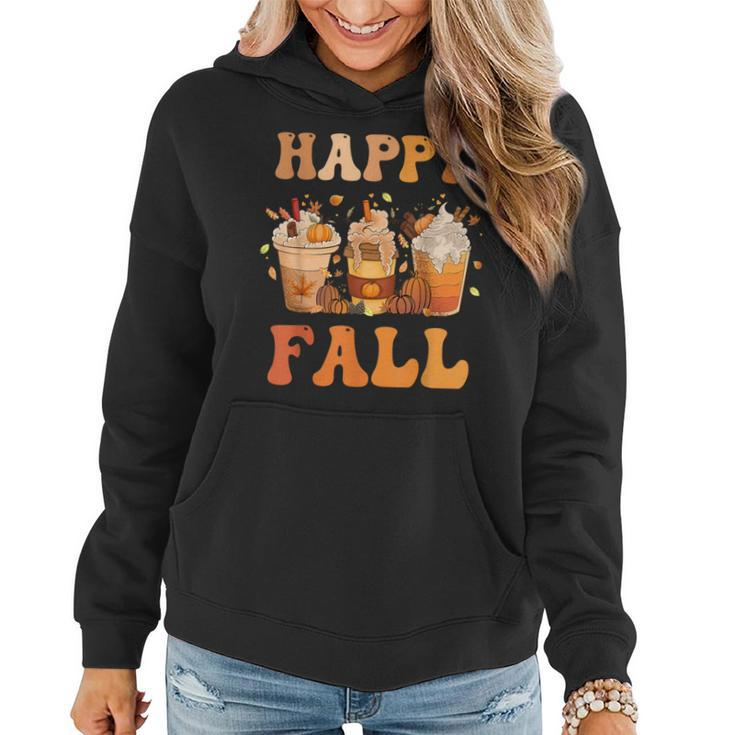 Happy Fall Y'all Autumn Halloween Pumpkin Spice Latte Women Hoodie