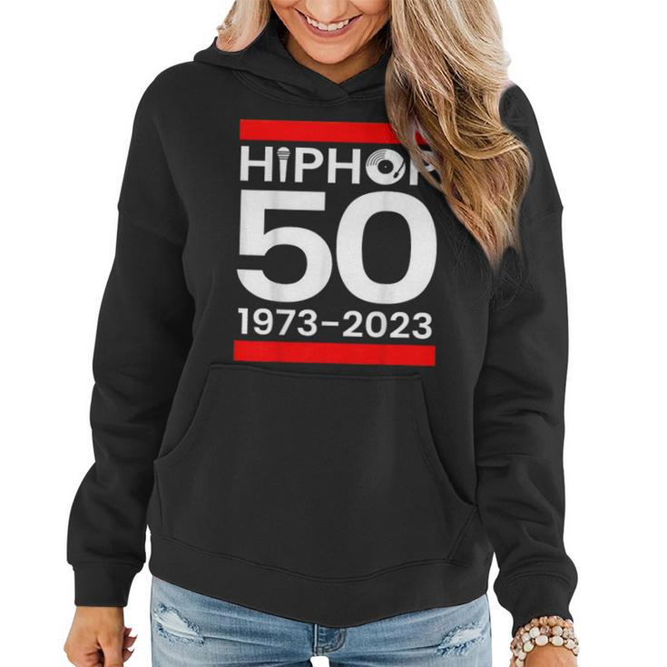 Hip Hop 50 Years Of Old School 50 Year Old School Retro Women Hoodie