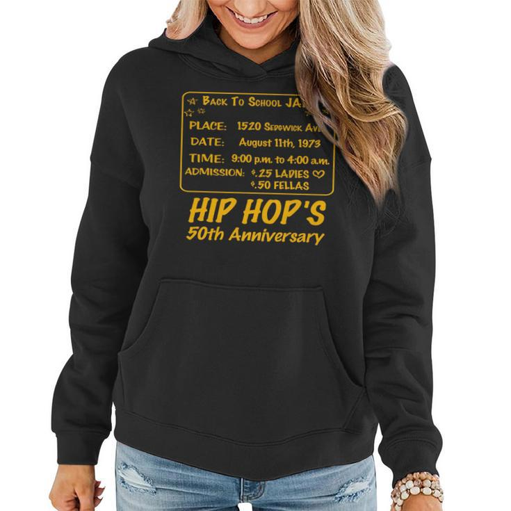 Hip Hop Music 50Th Anniversary Black History Dj Dance Rapper Black History Funny Gifts Women Hoodie