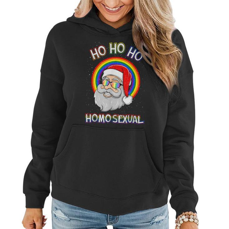 Ho Ho Ho Homosexual Holigays Lgbt Ugly Christmas Sweater Women Hoodie