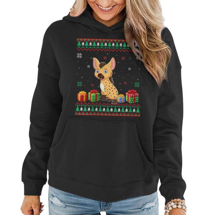 Hyena Lover Ugly Christmas Sweater Women Hoodie